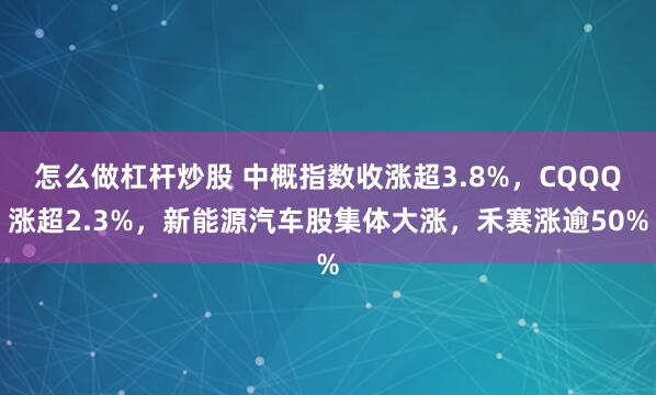 怎么做杠杆炒股 中概指数收涨超3.8%，CQQQ涨超2.3%，新能源汽车股集体大涨，禾赛涨逾50%