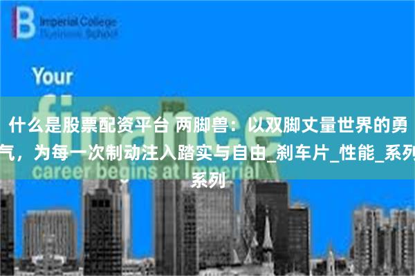 什么是股票配资平台 两脚兽：以双脚丈量世界的勇气，为每一次制动注入踏实与自由_刹车片_性能_系列