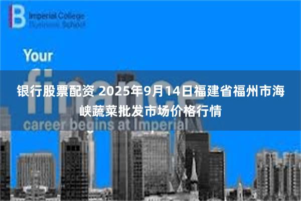 银行股票配资 2025年9月14日福建省福州市海峡蔬菜批发市场价格行情